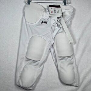 ADAMS Youth LG Practice Sports Pants White‎ Sewn In Padding Football LaCrosse